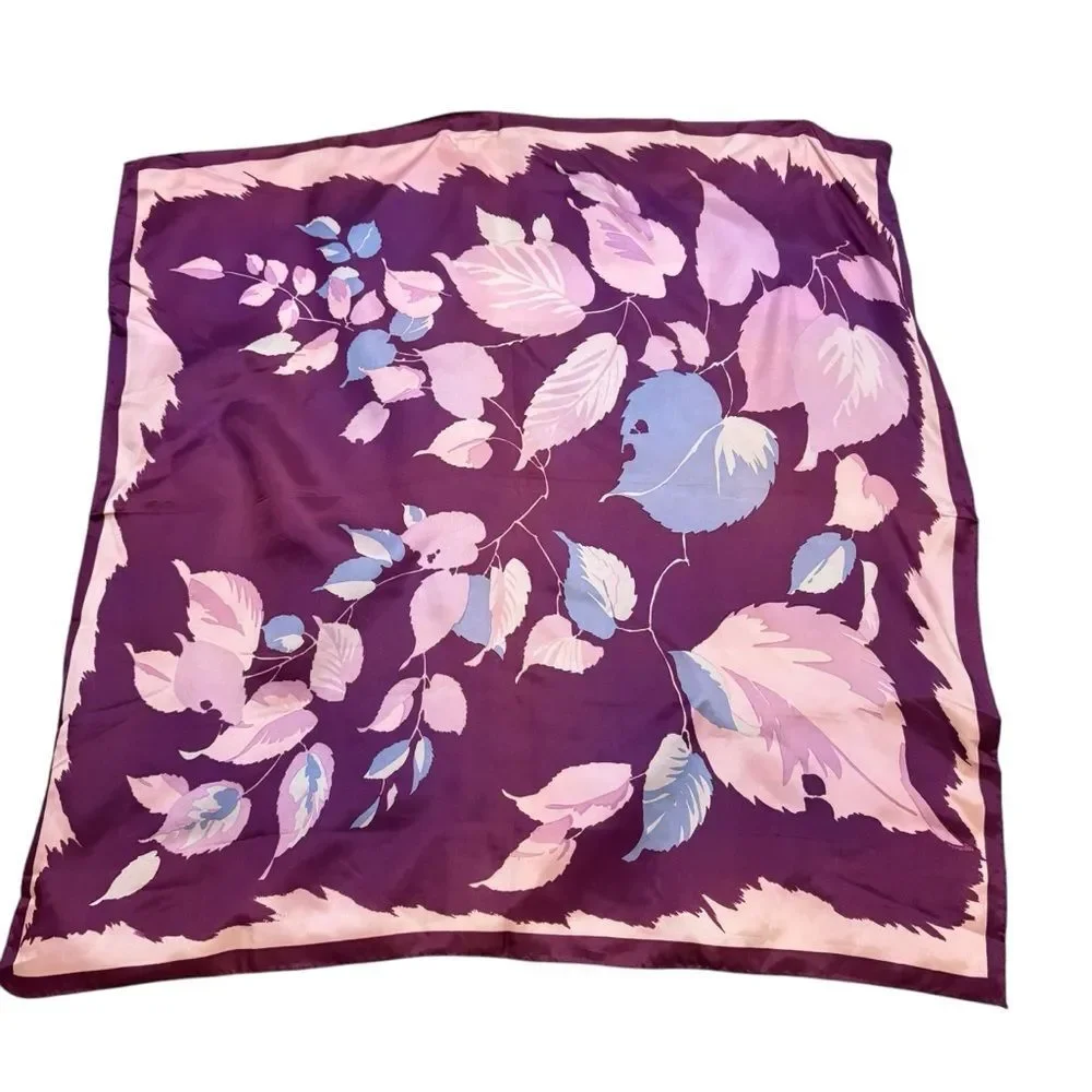 Vintage Ladies‎ Square Purple and Blue Water Repellent Scarf